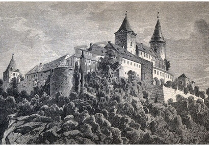 Křivoklát od jihozápadu, po roce 1884